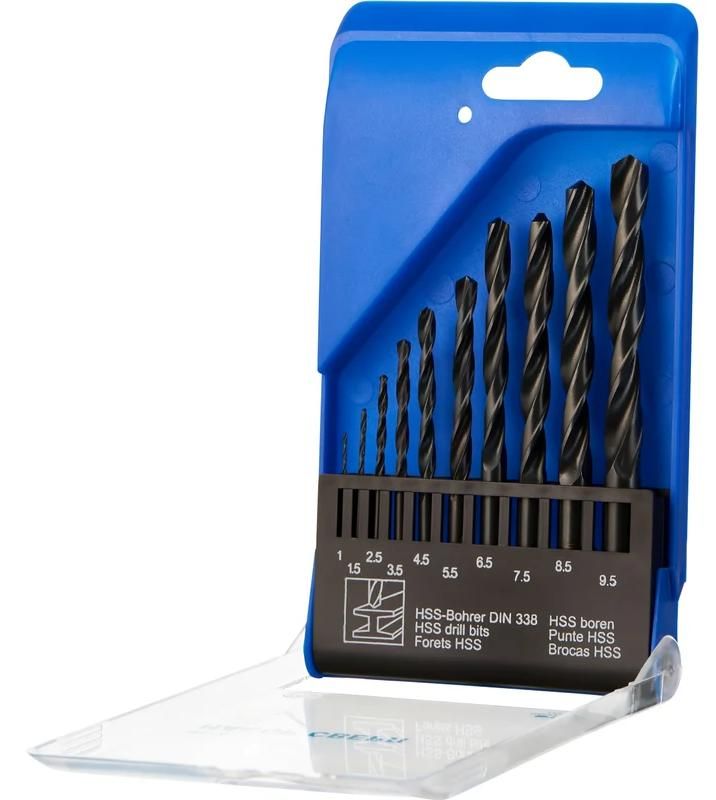 Набор сверл по металлу 1-9,5 мм Р6М5 НС 17 ТИЗ, 10 шт  - фото